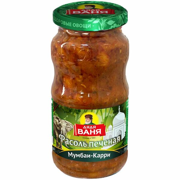 Фасоль Дядя Ваня Мумбаи-Карри печёная 470 г