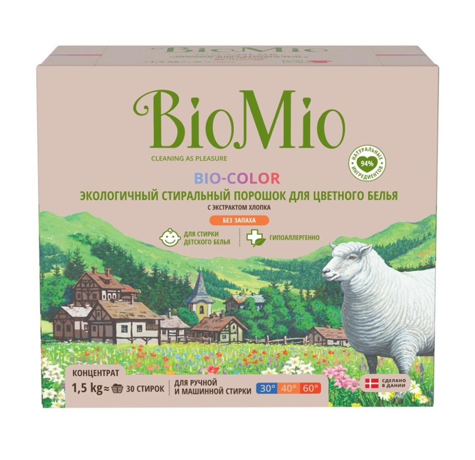 

Стиральный порошок BioMio Bio-Color для цветного белья 1.5 кг