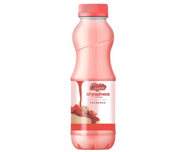 Молокосодержащий продукт сгущенный Сладеж Сгущенка с сахаром Клубника 7%