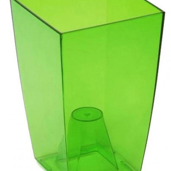 Кашпо Сильвия зеленое 12,5х12,5х18 см