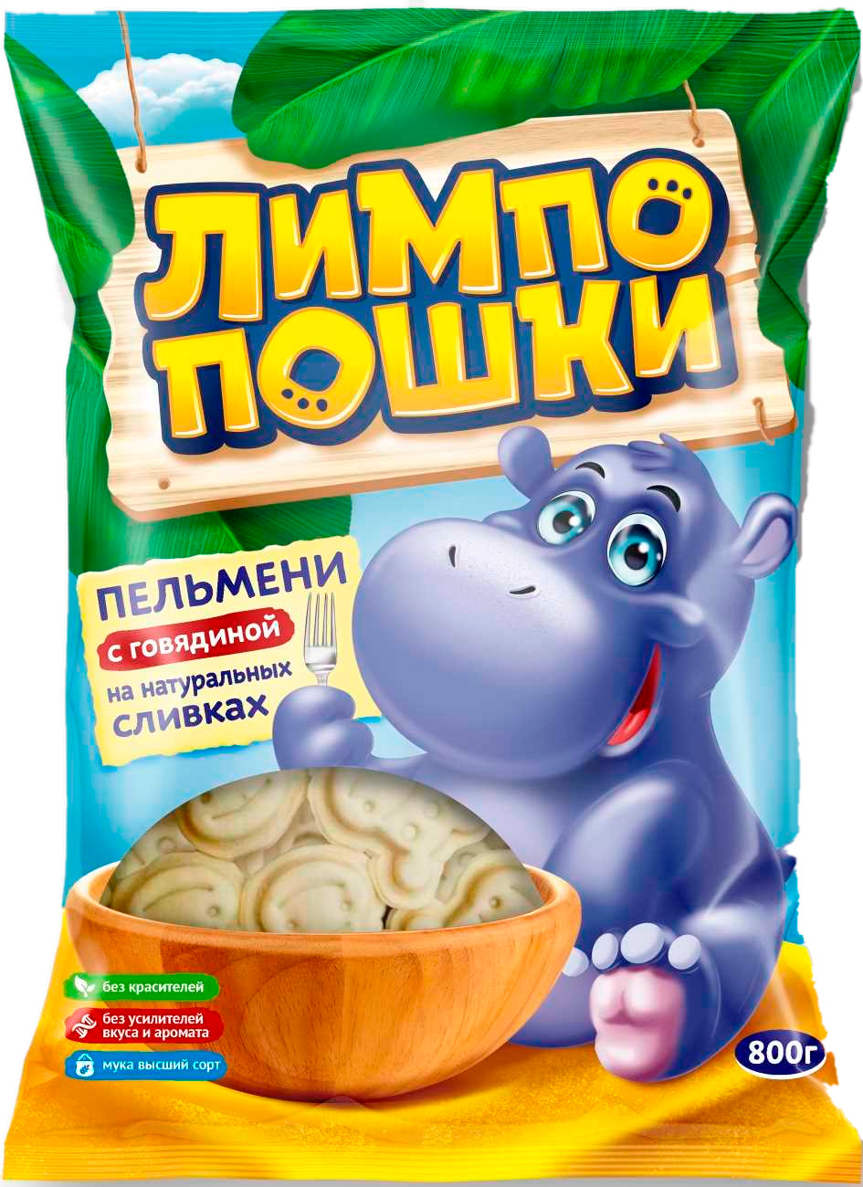 

Пельмени Лимпопошки с говядиной на сливках