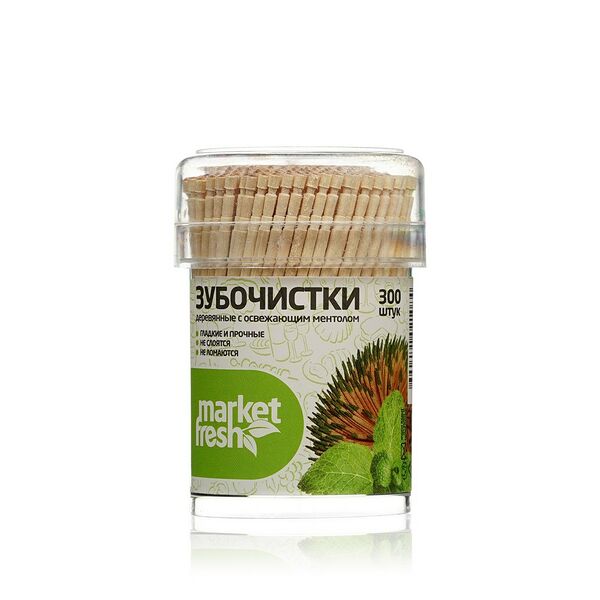 Зубочистки Market Fresh с освежающим ментолом, 300 шт.