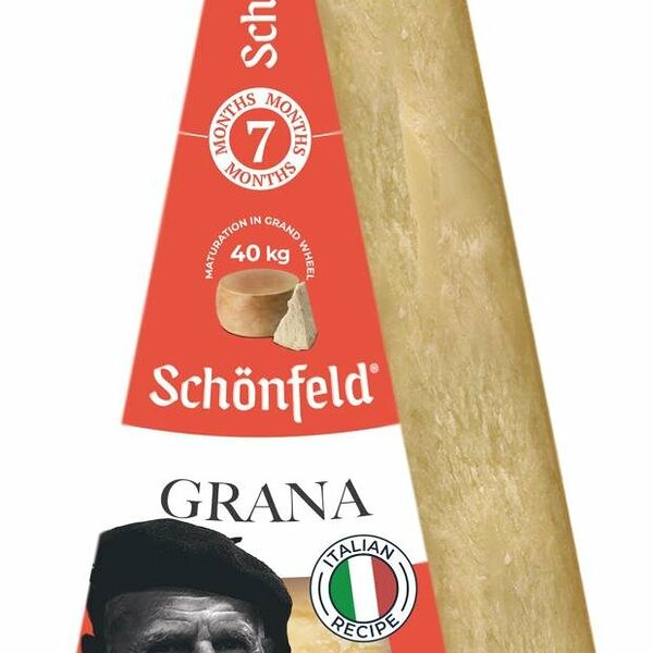 Сыр твердый Schonfeld Grana созревание 7 месяцев 43%