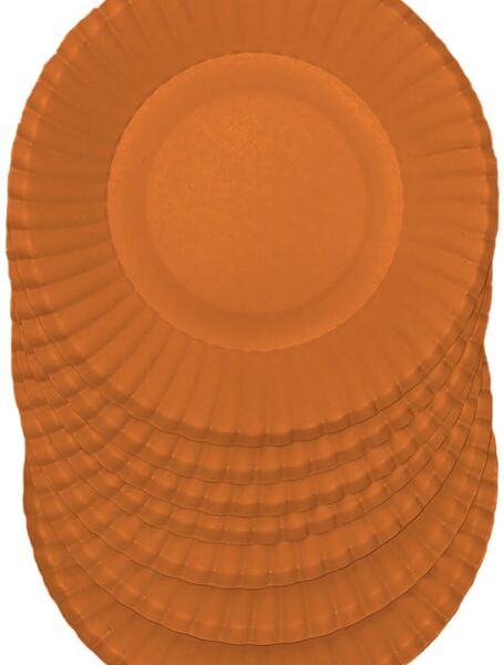 Тарелки бумажные Gratias оранжевые d23см 6шт