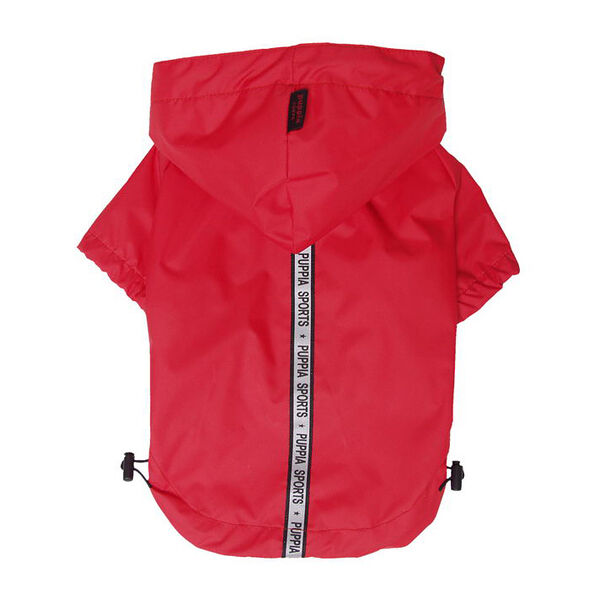 Плащ для собак Puppia Base Jumper со светоотражающими лентами красный M