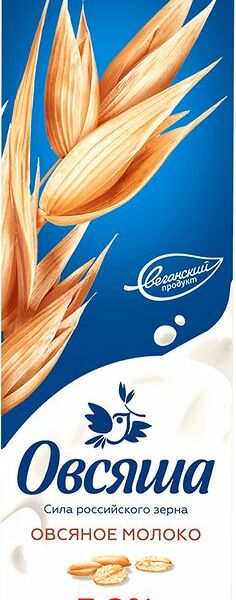 Напиток овсяный Овсяша обогащённый витаминами и минеральными веществами 3.2%, 1л