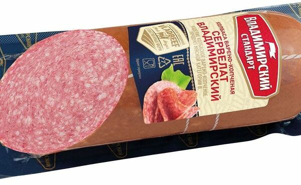 Сервелат Владимирский Стандарт Владимирский варено-копченый 350г