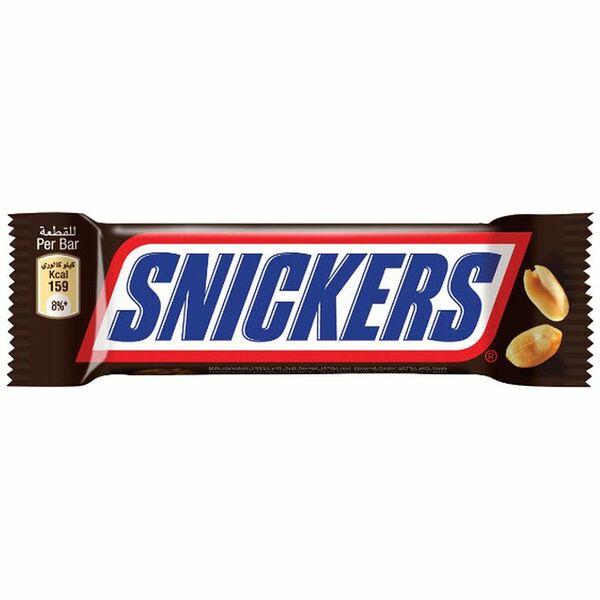 Батончик шоколадный Snickers жареный арахис-карамель-нуга в молочном шоколаде, 32г