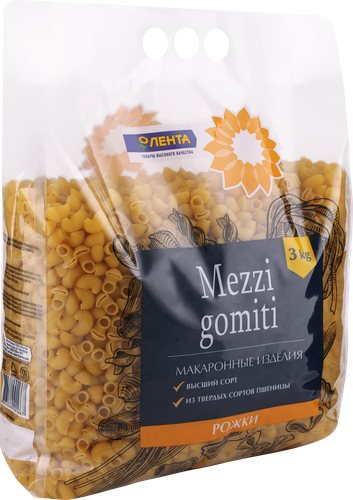 

Макароны ЛЕНТА Рожки группа А высший сорт