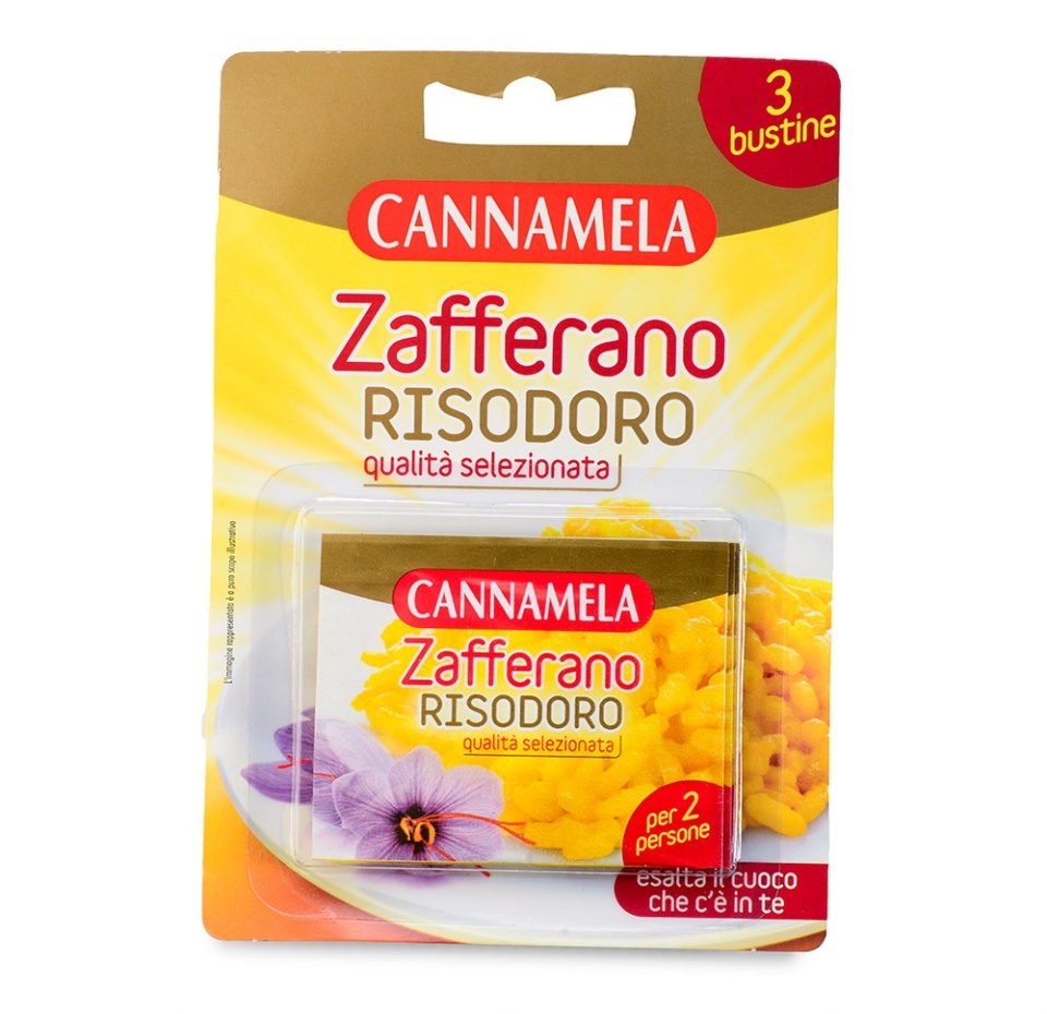 

Приправа Cannamela шафран Cannamela Div.Bonomelli Srl 3х0.1 г блистер Италия