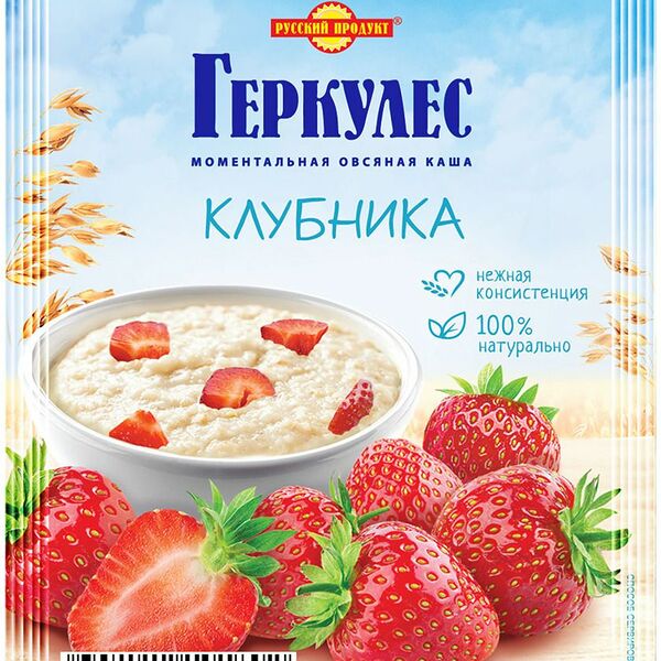 Каша овсяная Геркулес Русский продукт моментальная Клубника