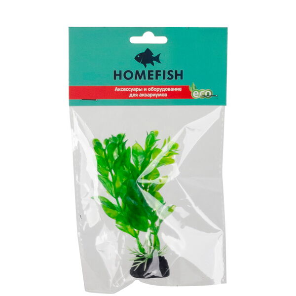 Растение Буксус вертикальный HOMEFISH для аквариума пластиковое с грузом 10см