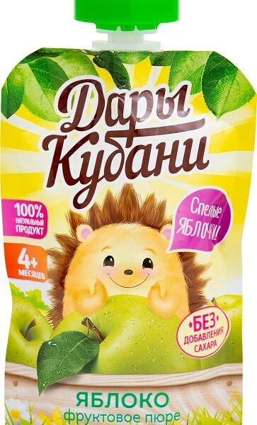Пюре фруктовое Дары Кубани Яблоко с 4 месяцев 90 г
