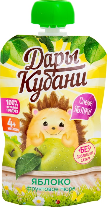 

Пюре фруктовое Дары Кубани Яблоко с 4 месяцев 90 г