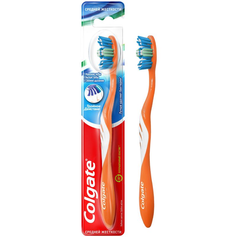 

Зубная щетка Colgate Тройное действие средней жесткости в ассортименте