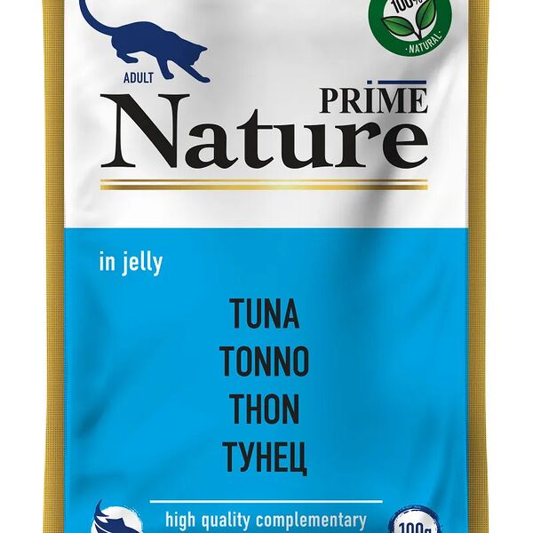PRIME NATURE 100гр Корм для кошек Тунец в желе (пауч)