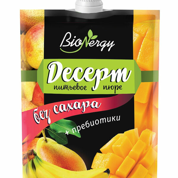 Десерт BioNergy фруктовый груша-банан-манго