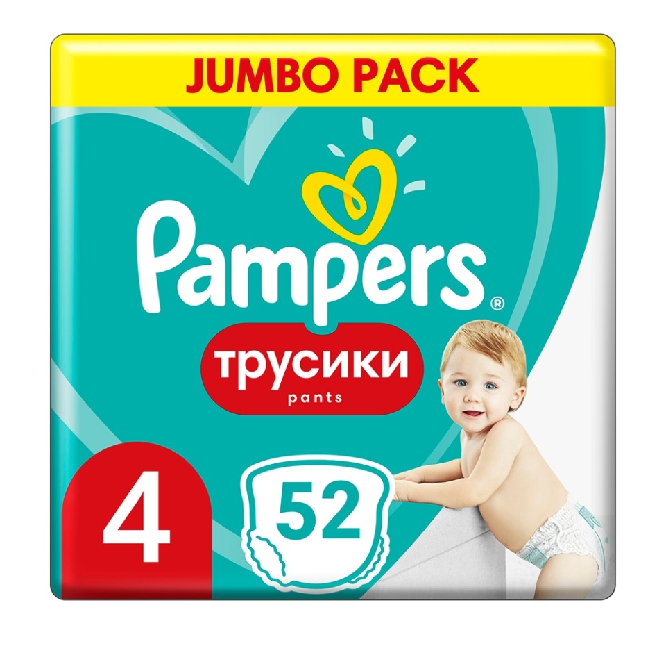 

Подгузники-трусики Pampers Maxi 9-15 кг размер 4 52 шт