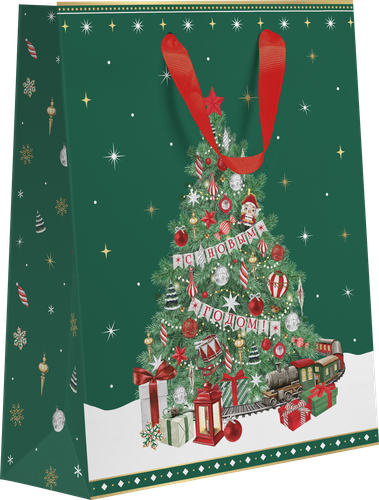 

Пакет подарочный Новогодняя сказка, 14х19х9см, Арт. SN в ассортименте