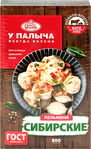 Пельмени У ПАЛЫЧА Сибирские, ГОСТ, 800г