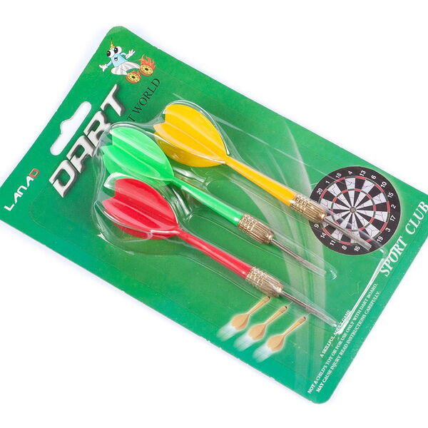 НАБОР ДРОТИКОВ ДЛЯ ИГРЫ В ДАРТС пластмасса/металл 3 шт. 11 см (арт. 10309332, код 116881)