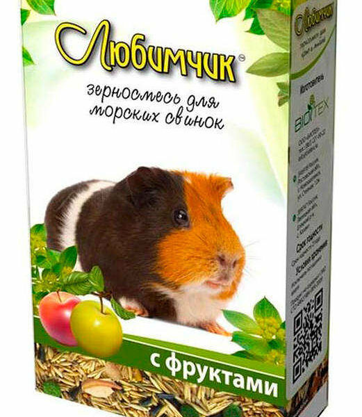 Корм для морских свинок зерносмесь с фруктами ТМ Любимчик
