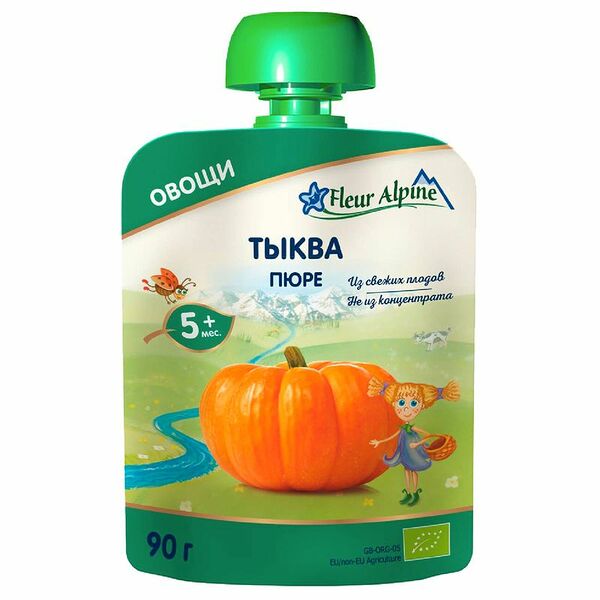 Пюре Fleur Alpine овощное детское тыква с 5 месяцев 90 г