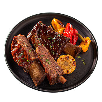 Ребра телячьи в соусе BBQ су-вид + соус, «Почти готово», Россия