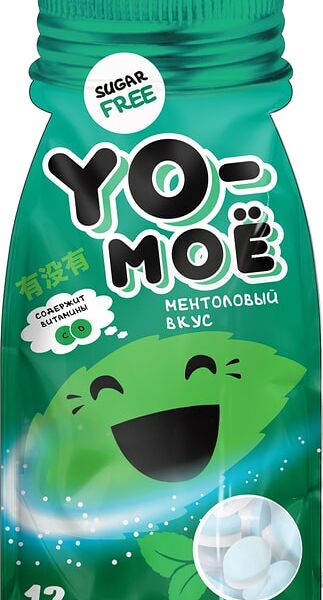 Леденцы Yo-Мое Освежающие ментол 12г