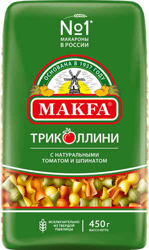 

Макаронные изделия Makfa Триколлини свитки 450 г