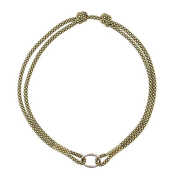 Шнурок для адресника из парашютного паракорда, размер 45-75 см желтый