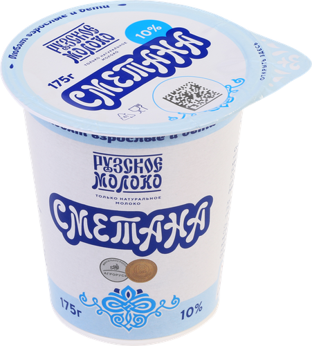 

Сметана Рузское молоко 10% 175 г
