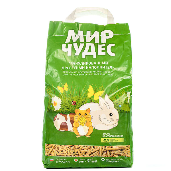 Наполнитель для грызунов Мир чудес, древесный