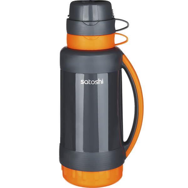 Термос Satoshi Storm + 2 кружки стеклянная колба, 1.8 л