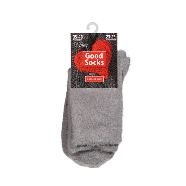 Женские плюшевые носки Good Socks Winter серые, р.35-40
