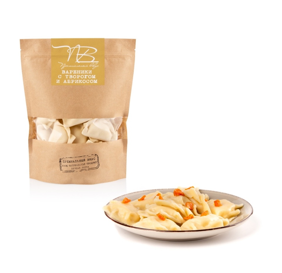 

Вареники премиальный вкус с творогом и абрикосом 500 г, Россия