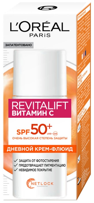 

Крем-флюид L'Oreal Paris Revitalift Витамин С дневной для лица SPF 50 50 мл