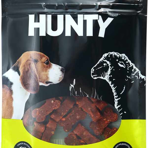 Лакомство для собак HUNTY Косточки мясные с бараниной, 70г