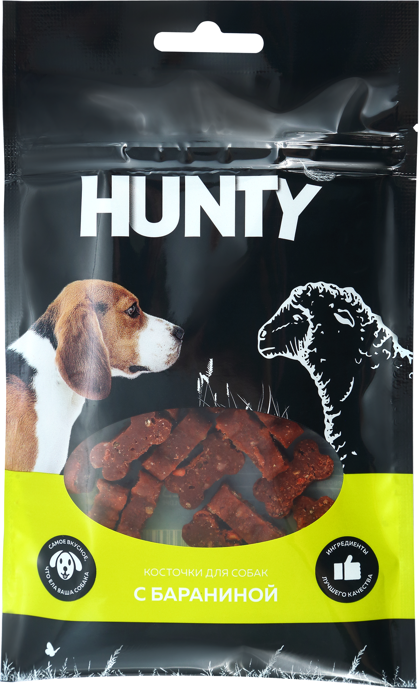 

Лакомство для собак HUNTY Косточки мясные с бараниной 70 г
