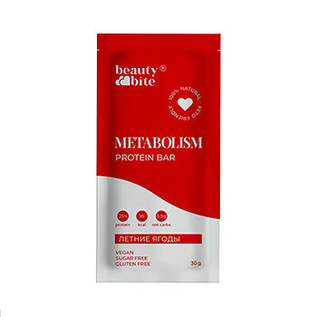 Батончик низкоуглеводный функциональный Beauty Bite Metabolism Летние ягоды (без сахара)
