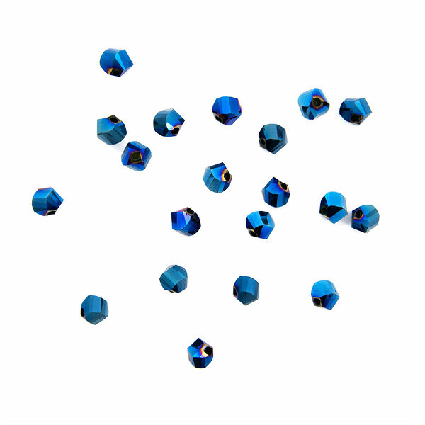 11331 Бусины стеклянные, 6мм, 20шт/упак(1-голубой)