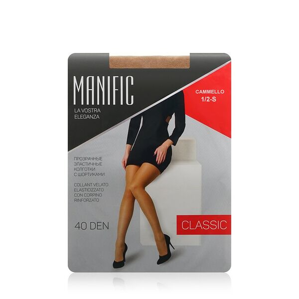 Колготки Manific Classic женские 40den cammello 1/2 размер 1 пара