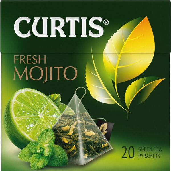 Чай Curtis Fresh Mojito зеленый в пирамидках 20х1.7г