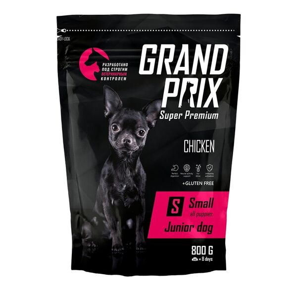 Сухой корм Grand prix Junior dog Small курица для щенков мелких и миниатюрных пород 800 г