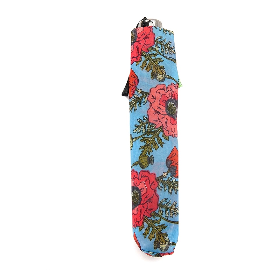 

Зонт Eco Chic Маки голубой полиэстер Faye Uk Ltd 1шт Великобритания