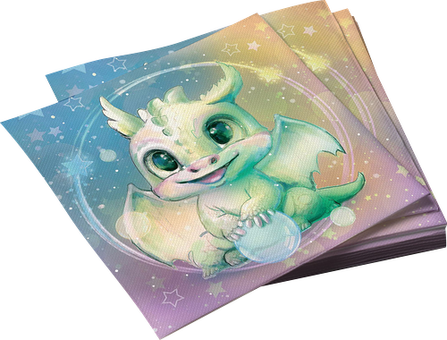 Салфетки ND Play Дракоша, бумажные трехслойные, 33x33см, 20шт