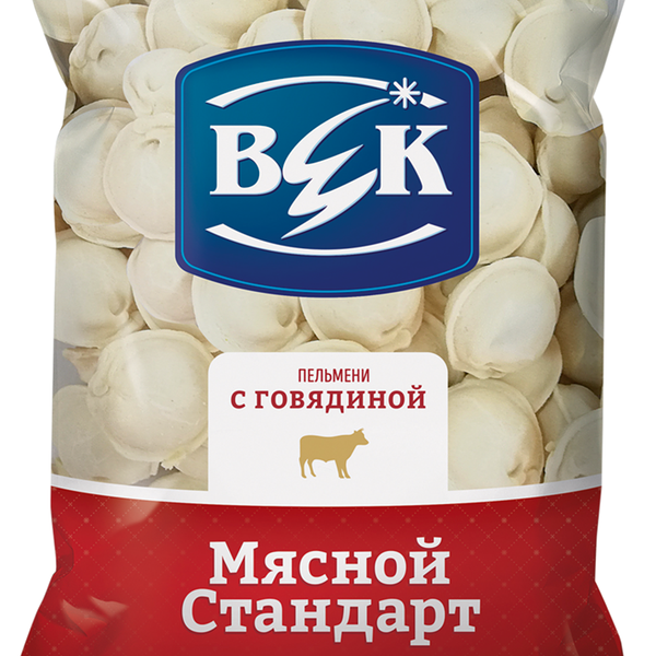 Пельмени Мясной стандарт с говядиной пакет ТМ Век