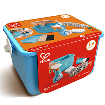 

Игровой набор для уборки с ведром 3+, Hape, 7 элементов