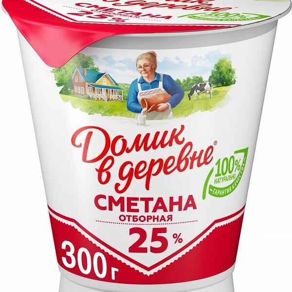 Сметана Домик в деревне 25% 300г
