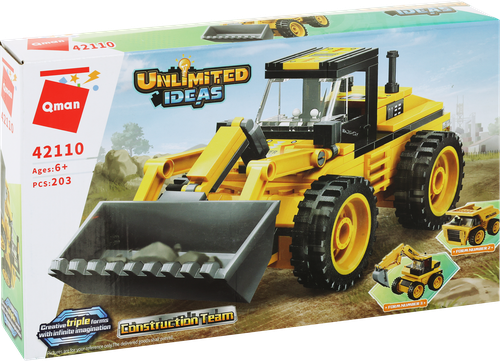 

Конструктор Qman Строительная техника, 203 детали
